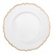 Sousplat 33cm Marselha Branco Com Bordas Douradas